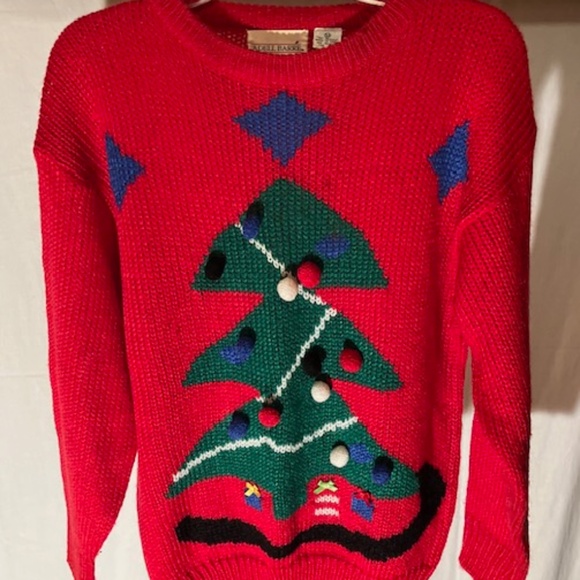 Christmas Tree Sweater Vintage - Picture 1 of 4